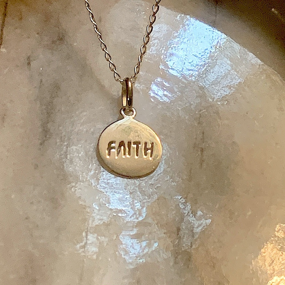 Sterling Silver “Faith” Pendant on 18” chain